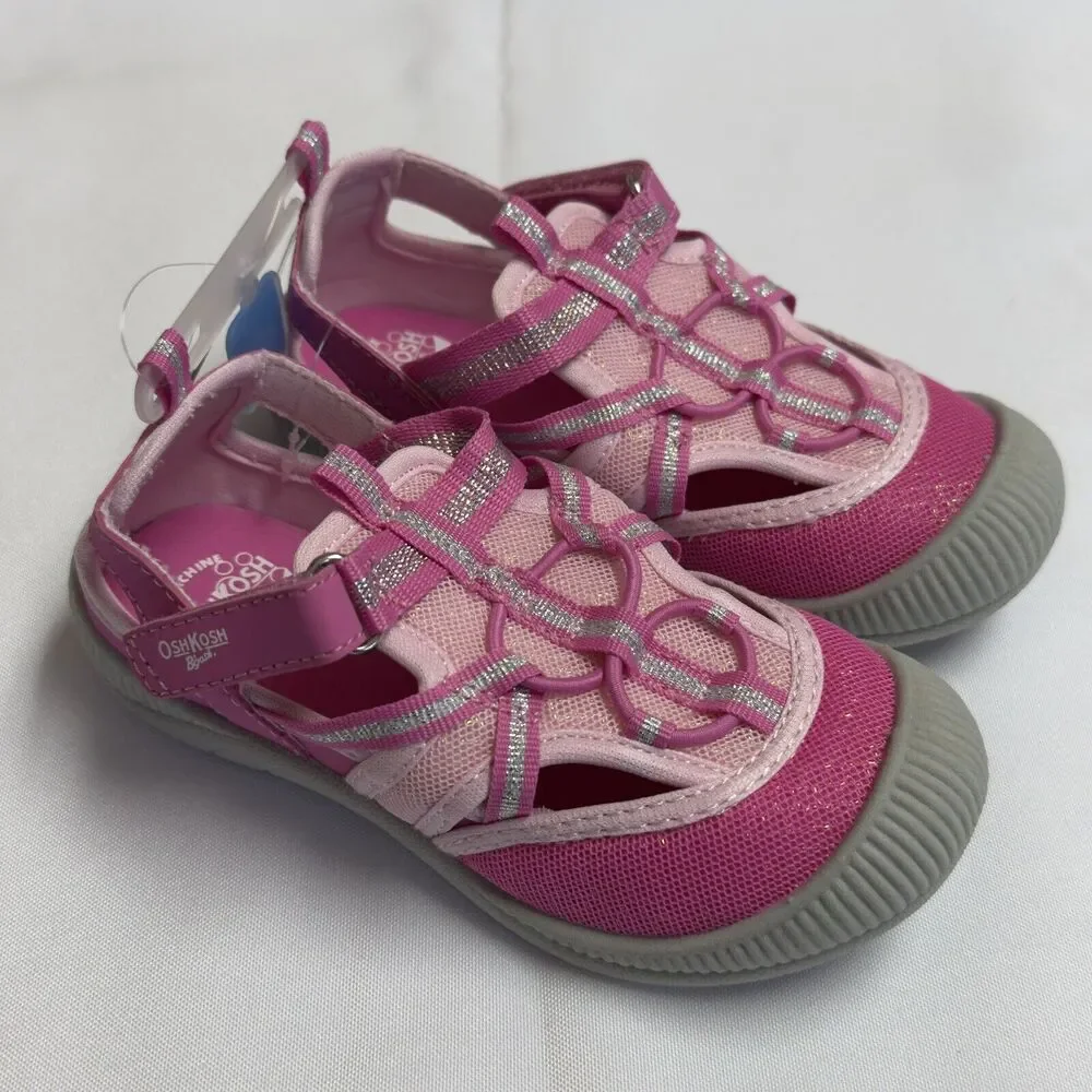 OshKosh Everplay Flexible Outsole Bump Toe Sandal Toddler Size 11 Pink